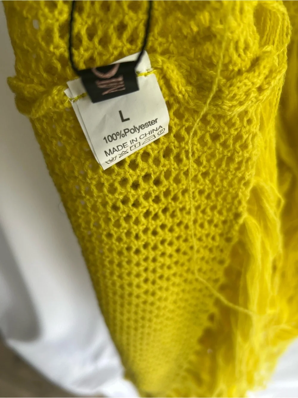 Micas Bright Yellow Crochet Fringe Maxi Dress - Picture 6 of 6